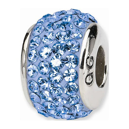 Sterling Silver Reflections Light Blue Full Preciosa Crystal Bead