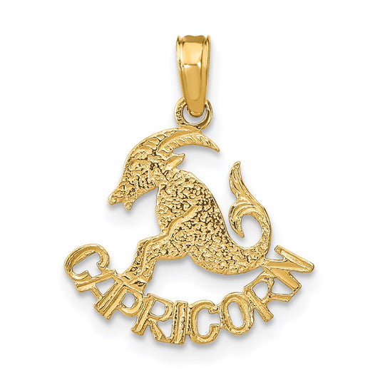 14K CAPRICORN Zodiac Charm