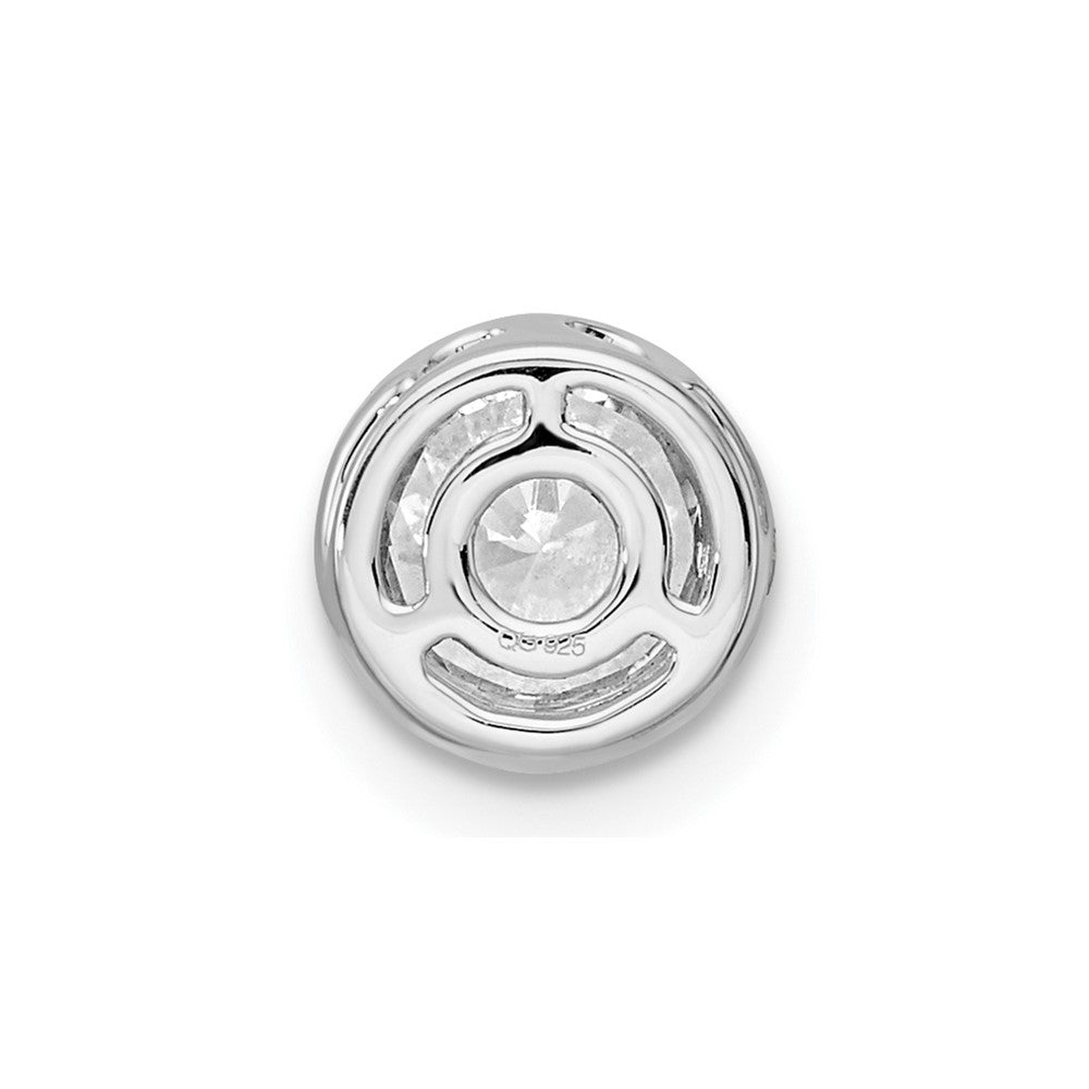 True Origin 14k White Gold 3/4 carat Lab Grown Diamond VS DEF 18 inch Solitaire Slide Necklace