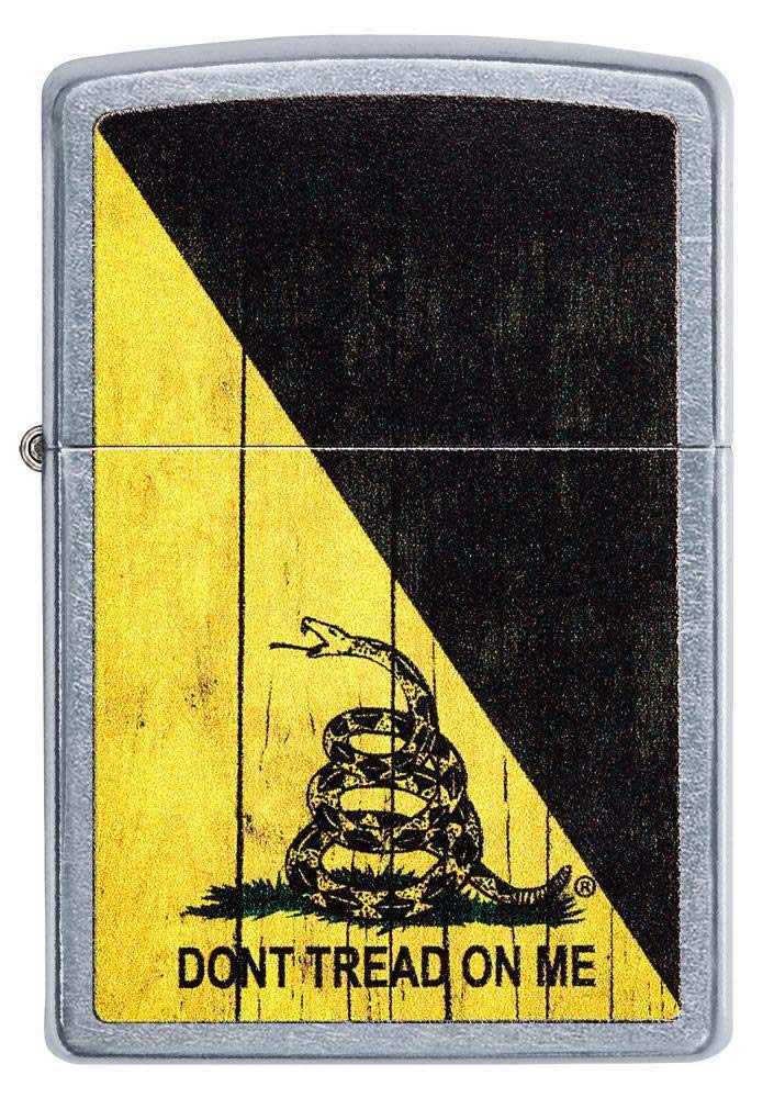 Zippo Don't Tread on Me Street Chrome Pocket Lighter