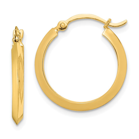 10k Polished Hoop Earrings