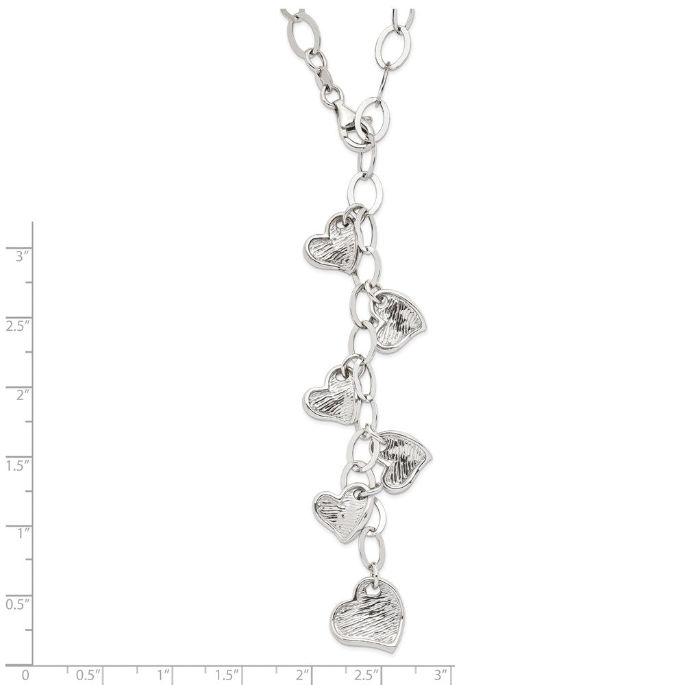 Sterling Silver Fancy Heart Necklace