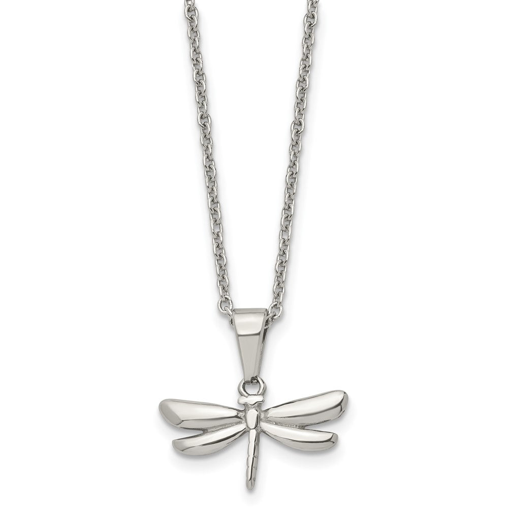 Stainless Steel Polished Dragonfly 22in Necklace