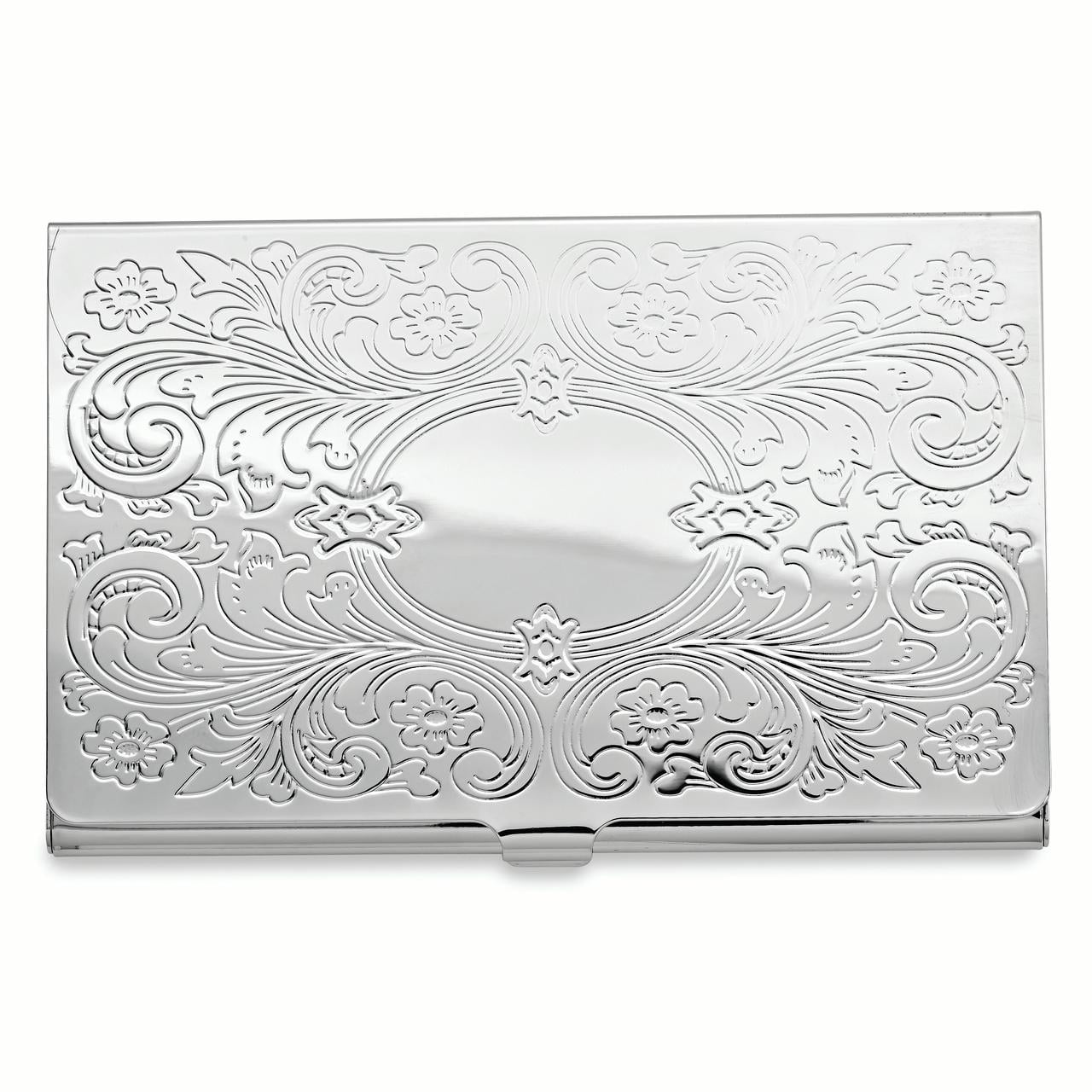 Silver-tone Business Card Case