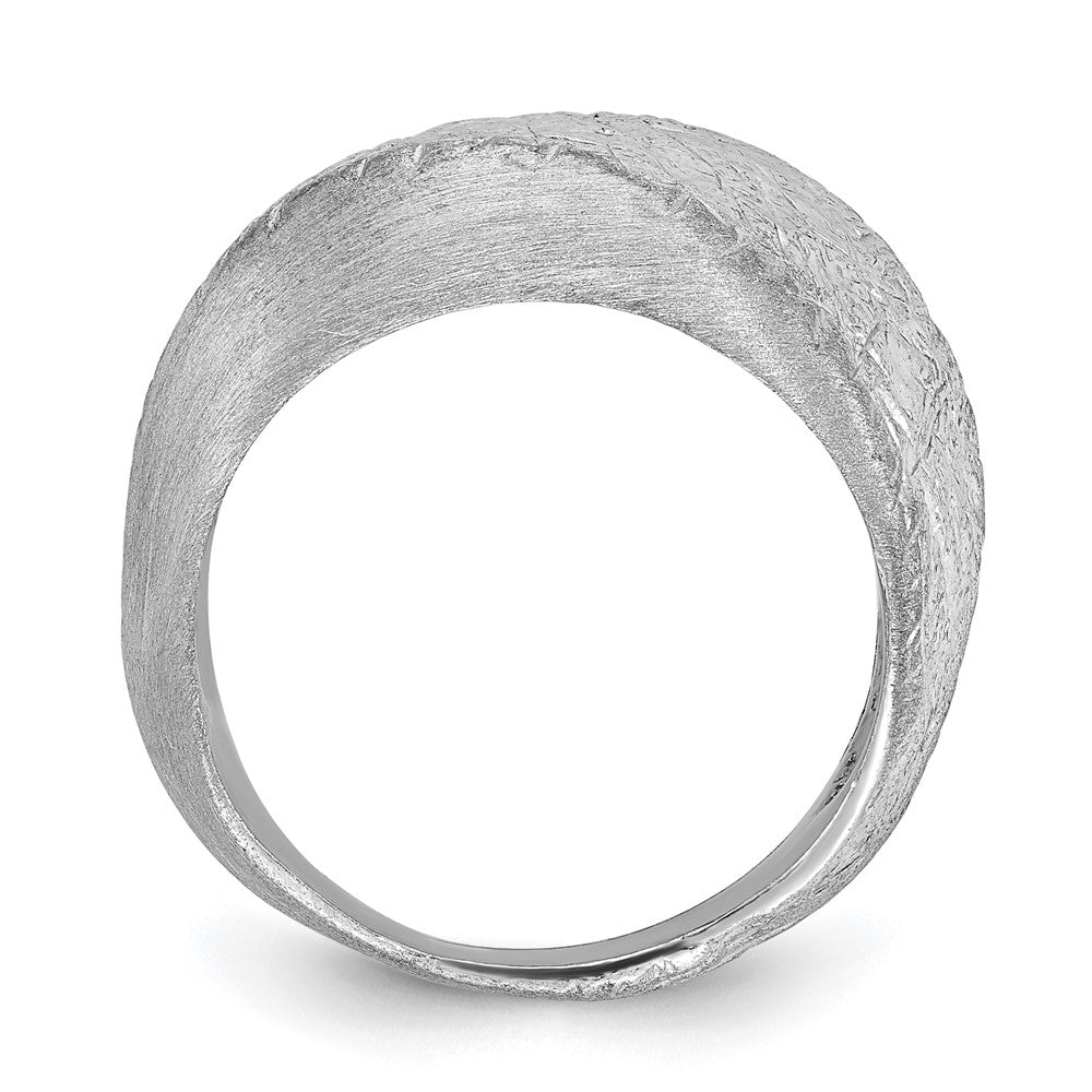 Sterling Silver Fancy Brushed & Textured Ring