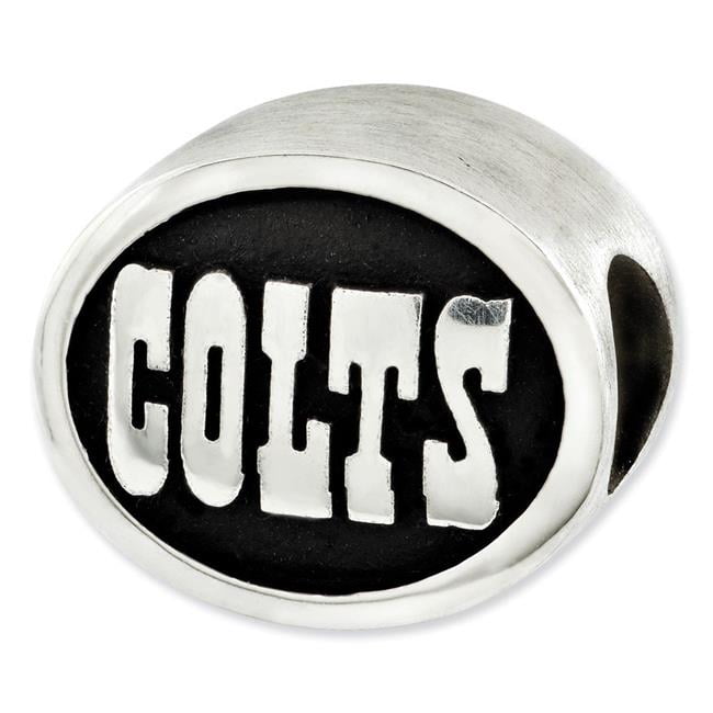 Sterling Silver LogoArt Enameled Indianapolis Colts NFL Bead