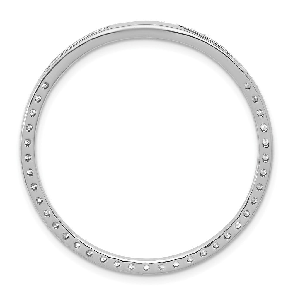 14k White Gold 1 1/2 carat Lab Grown Diamond VS+ F+ Complete Circle Chain Slide Pendant