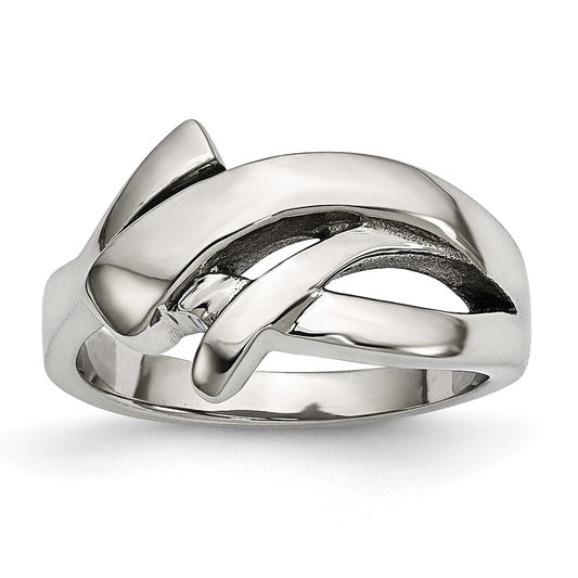 Stainless Steel Polished Ring Size - 6