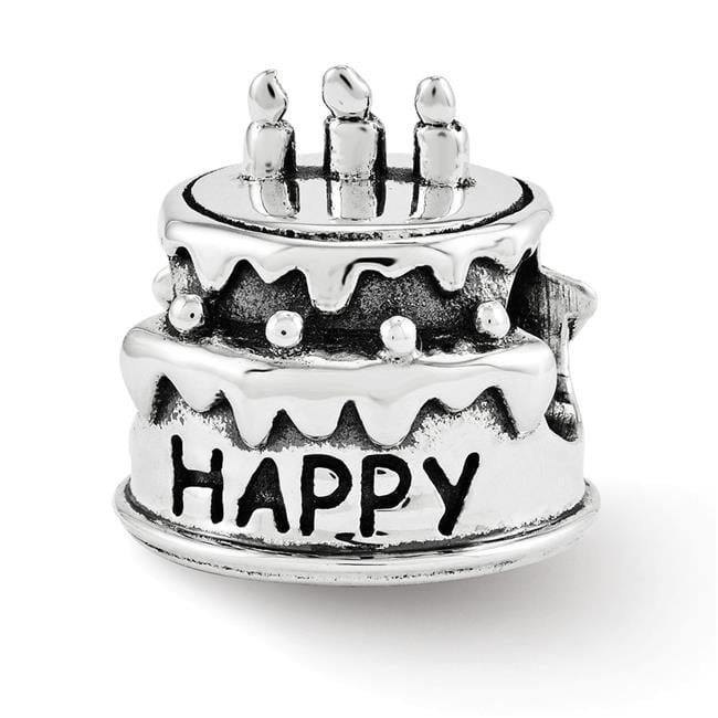 Sterling Silver Reflections Birthday Cake Bead