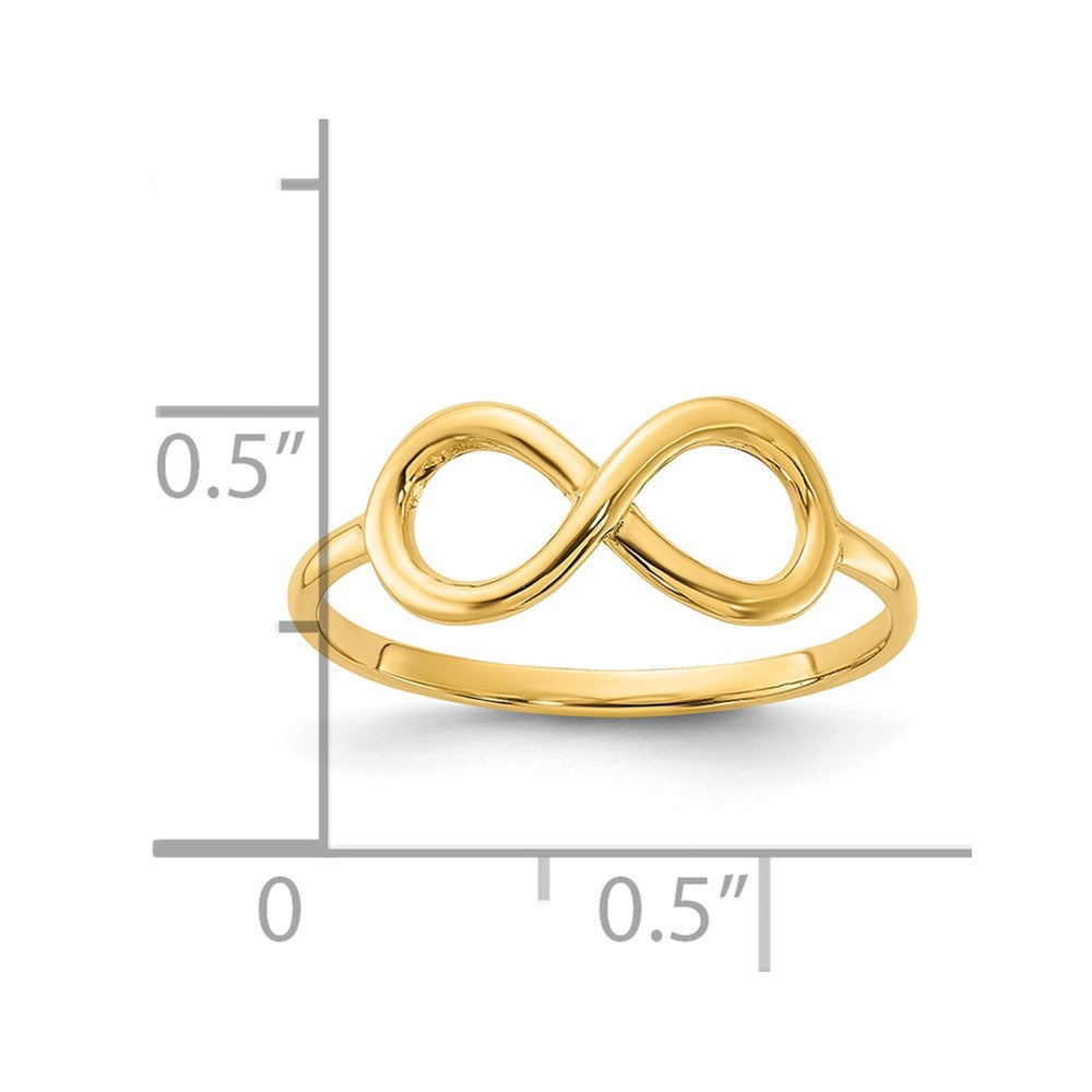 14k Polished Infinity Ring Size 7