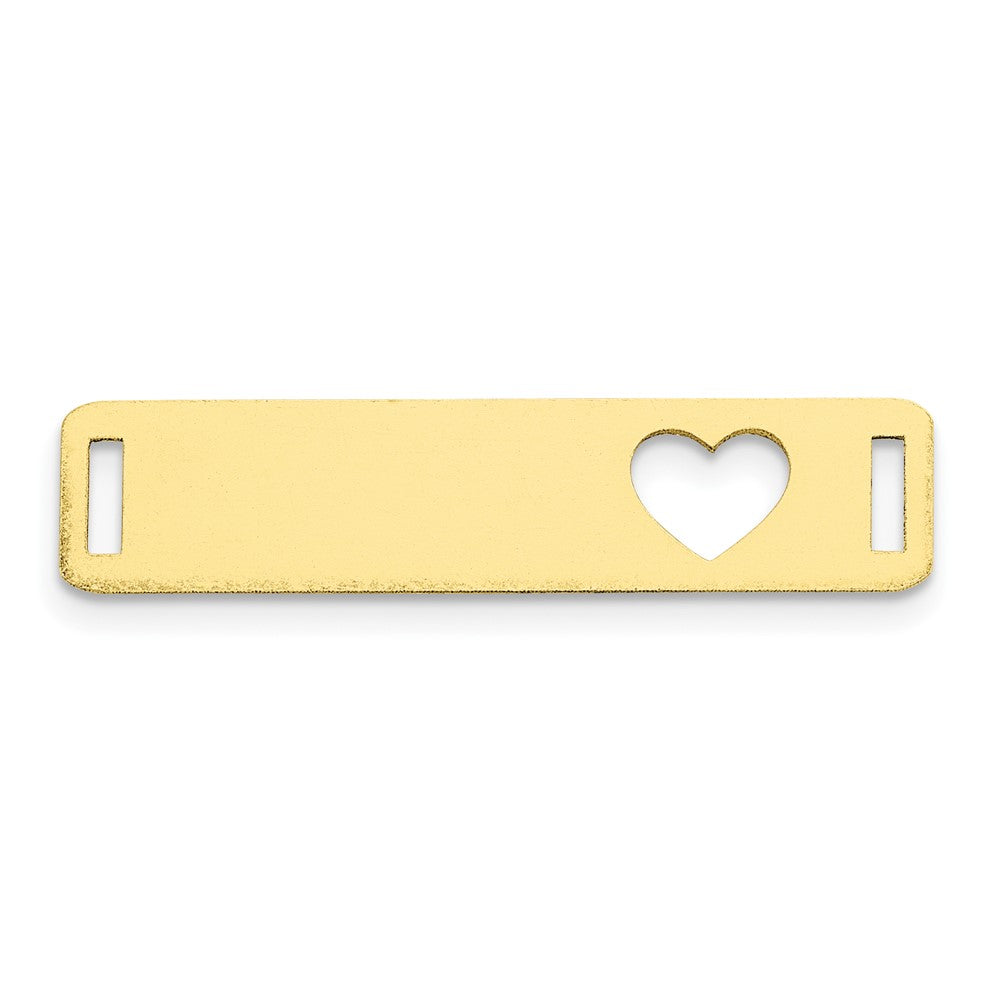 10K YG Cut out heart ID # AT12