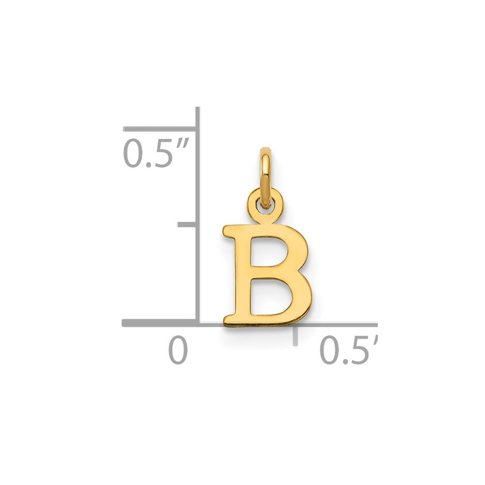 Sterling Silver/Gold-plated Cutout Letter B Initial Charm