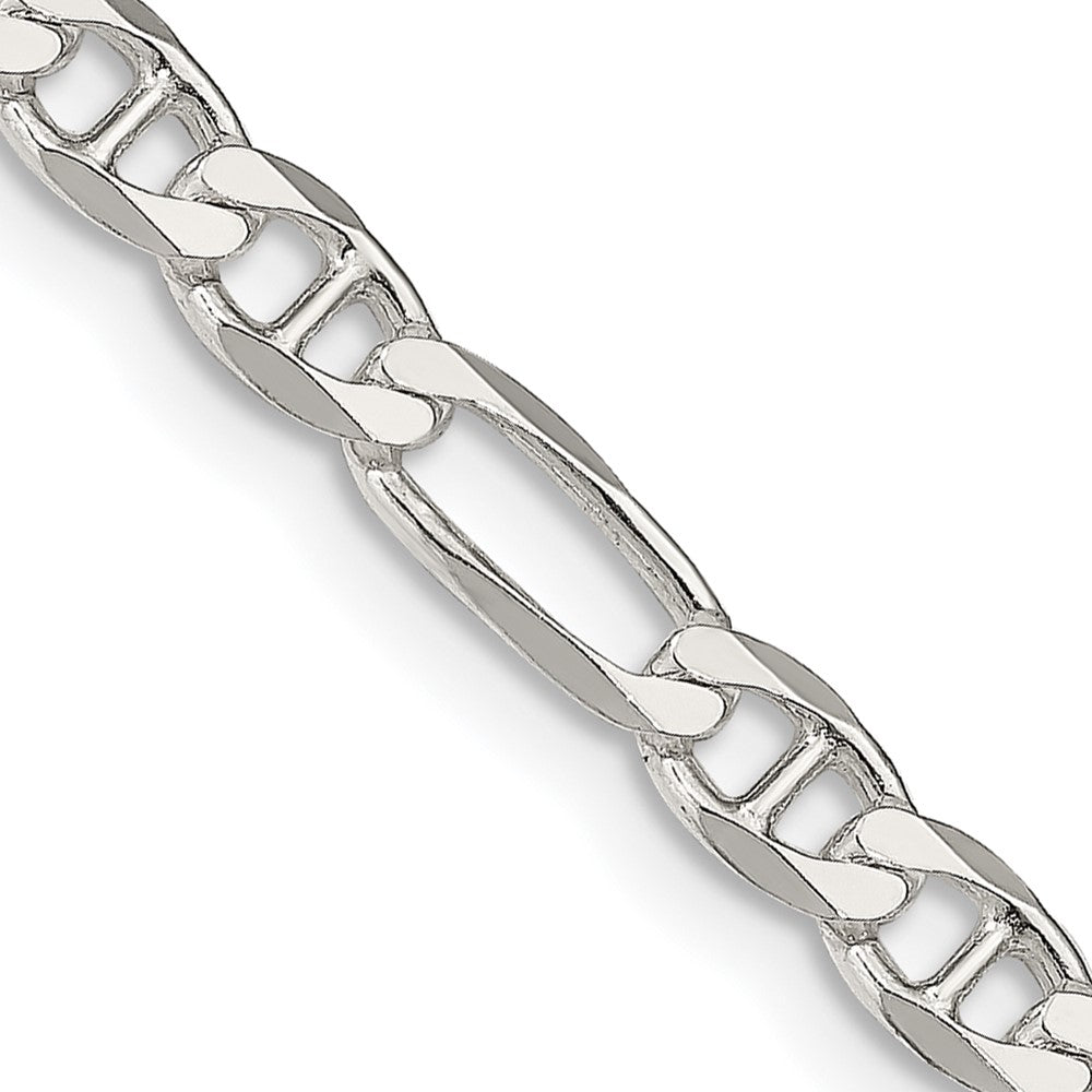 Sterling Silver 4.5mm Figaro Anchor Chain 30 Inches