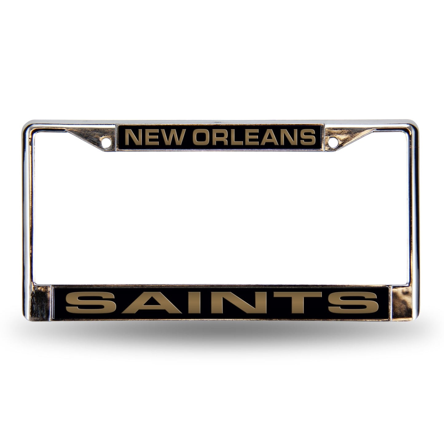 Rico New Orleans Saints Laser Chrome 12 x 6 License Plate Frame