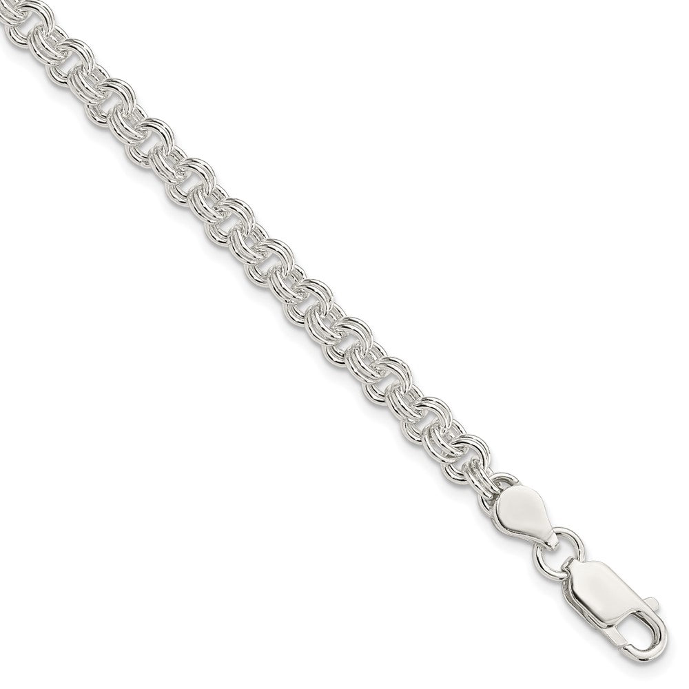 Sterling Silver 4.8mm Fancy Link Bracelet 7.5 inches