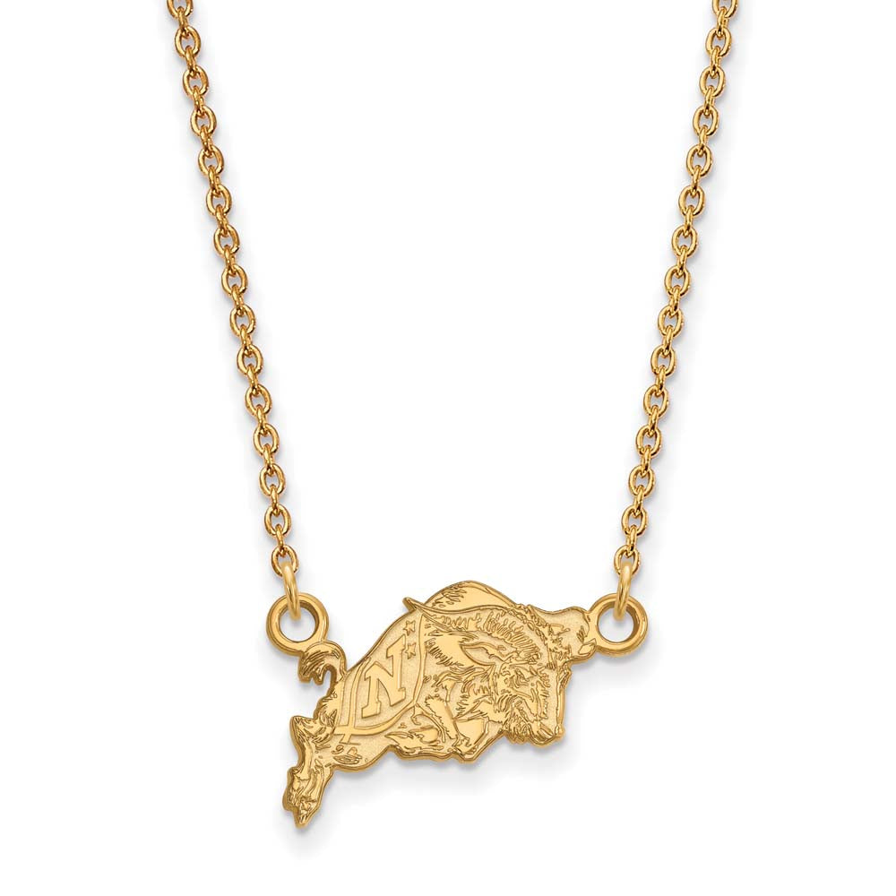 Logoart Sterling Silver Gp Navy Small Pendant Necklace