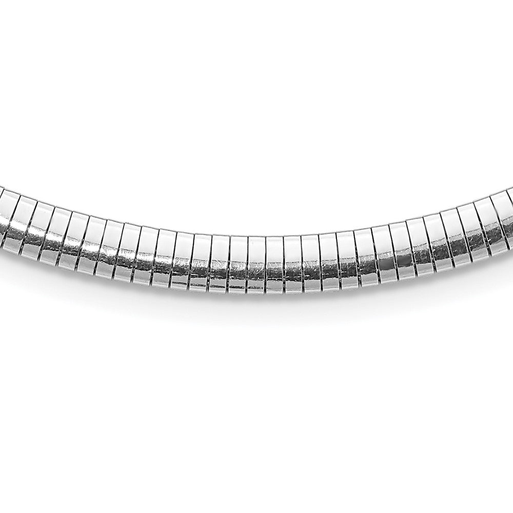 Sterling Silver Rhodium-plated 5.2mm w/2in. Ext Cubetto Chain 16 Inches