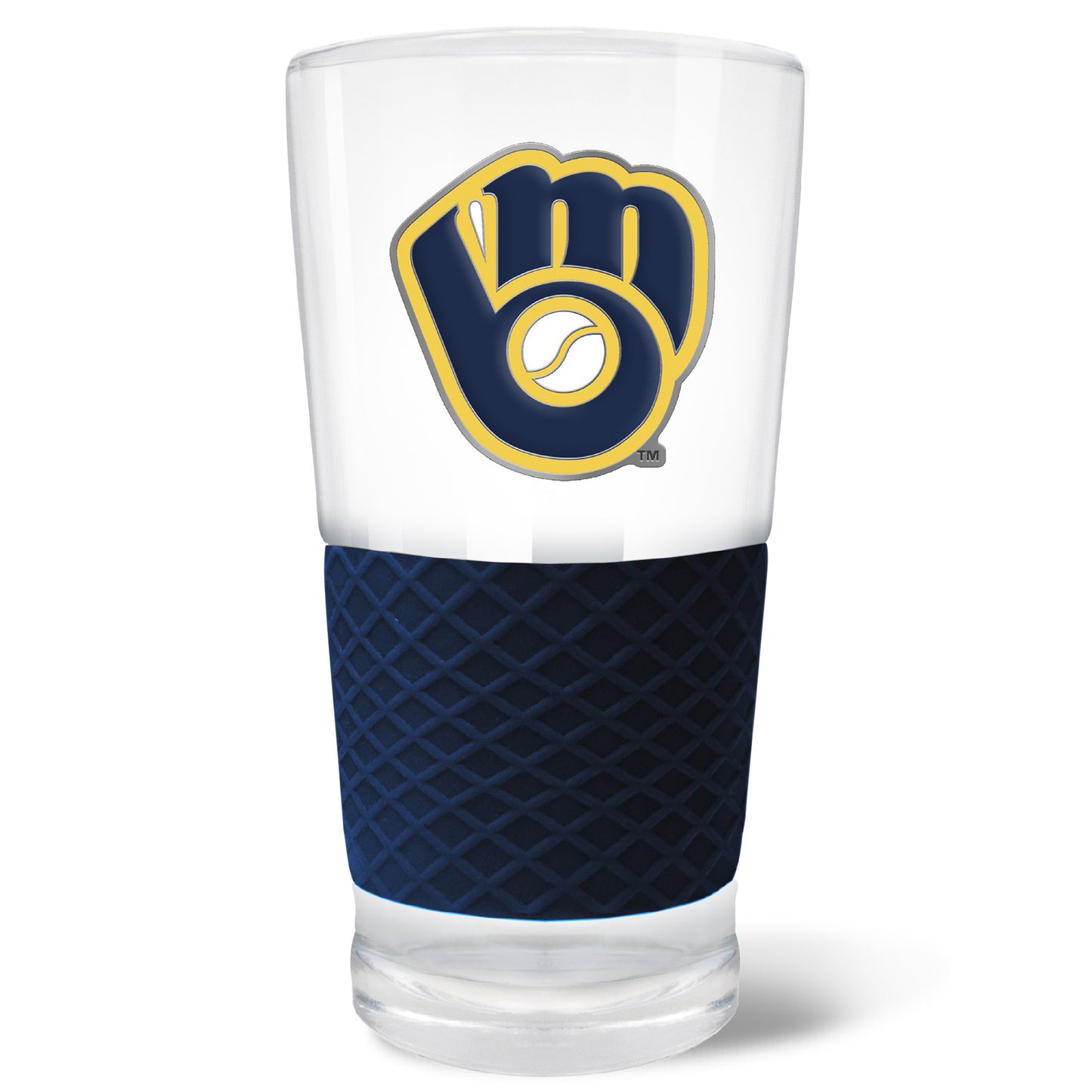 Milwaukee Brewers 22oz. Pilsner Glass with Silicone Grip - No Size