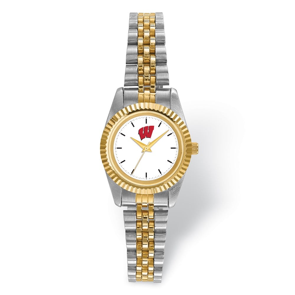 LogoArt University of Wisconsin Pro Two-tone Ladies Quartz Watch QUWI167