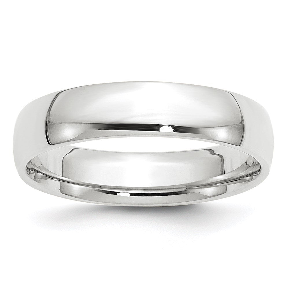 10k White Gold 5mm Lightweight Comfort Fit Wedding Band Size 12.5