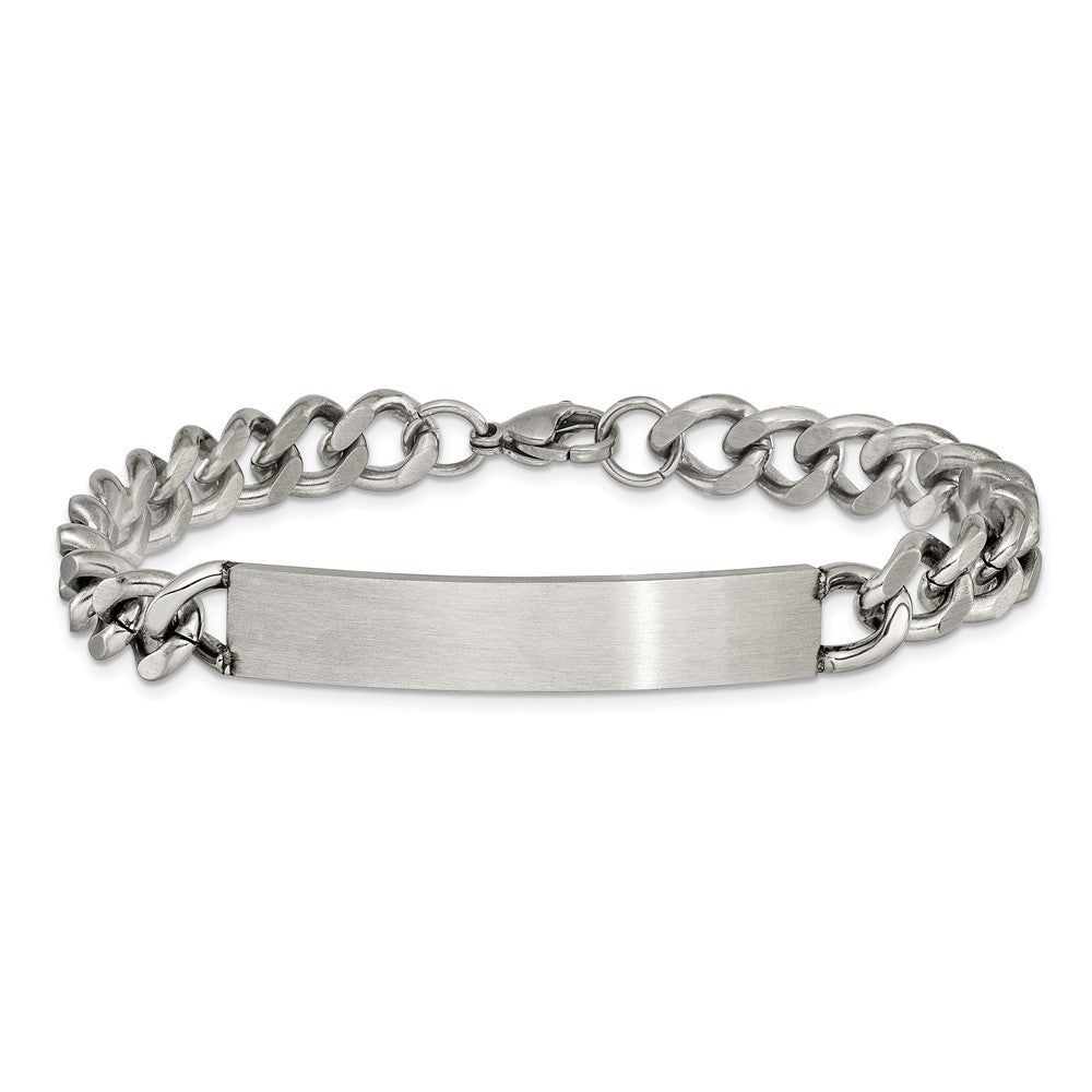 Chisel Stainless Steel Bushed and Polished Curb Link 8 inch ID Bracelet