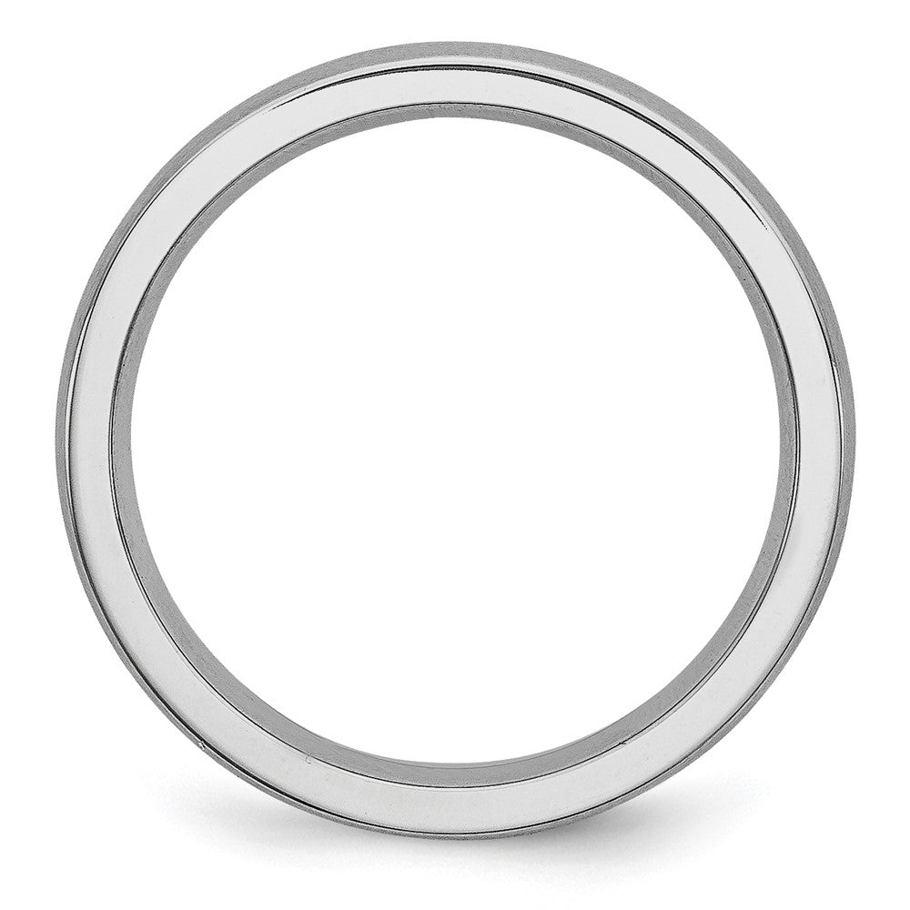 Cobalt Satin 4mm Half Round Band Size - 7.5