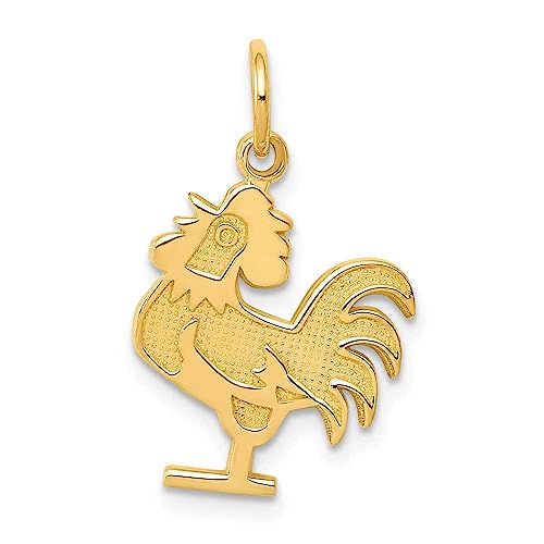 14k Rooster Charm