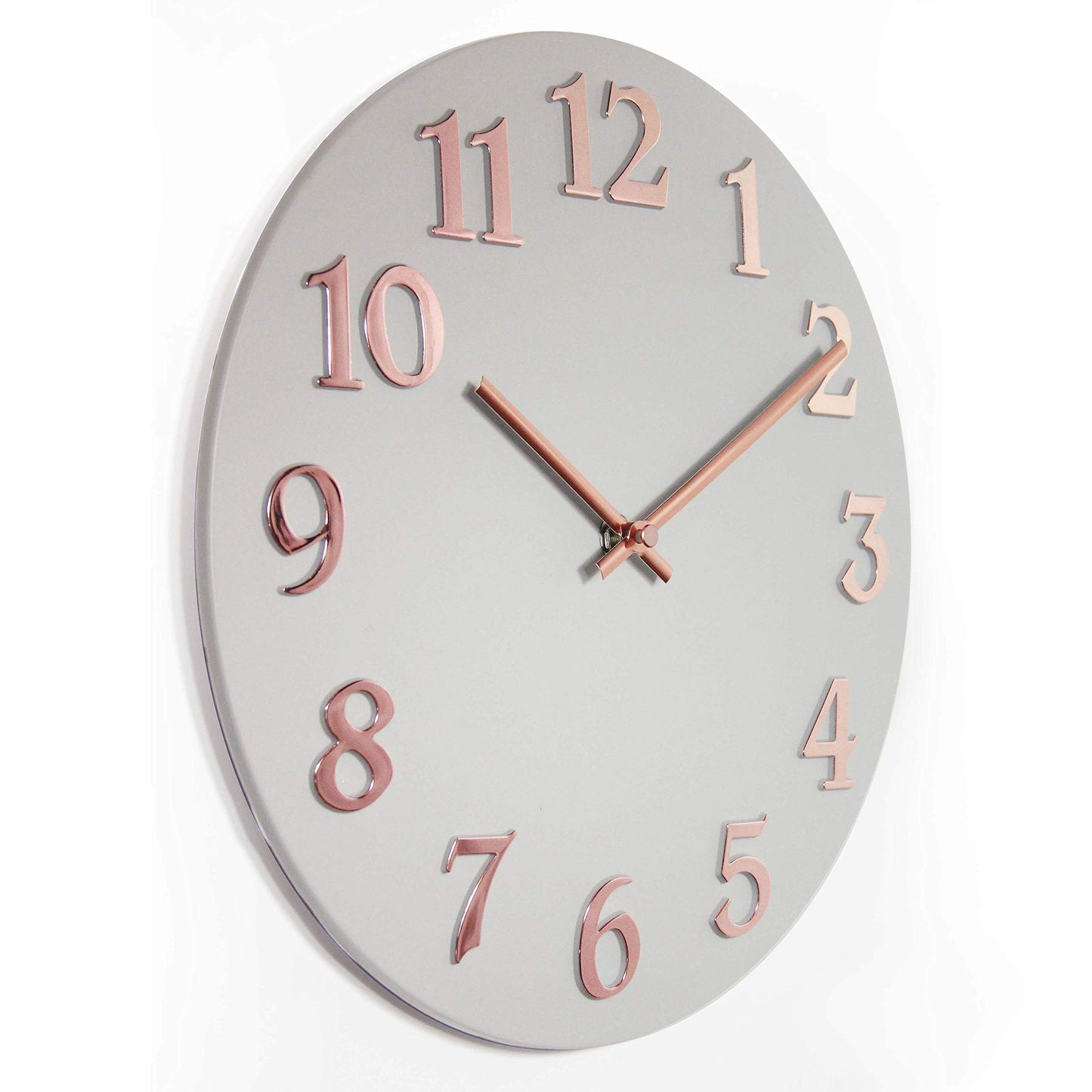 Infinity Instruments Vogue Round Gray & Rose Gold 12-inch Analog Wall Clock