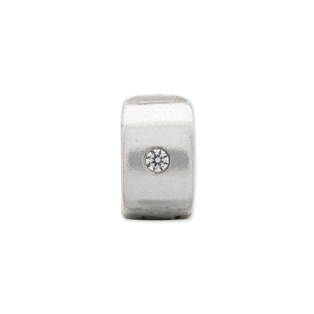 Sterling Silver Reflections Hinged CZ Clip Bead