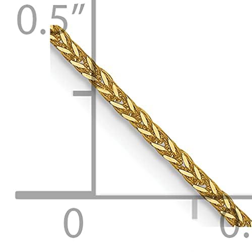 14K 1mm D/C Quadra Wheat Chain