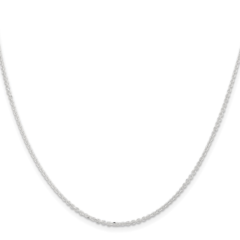 Sterling Silver 1.85mm Diamond-cut Forzantina Cable Chain 26 Inches