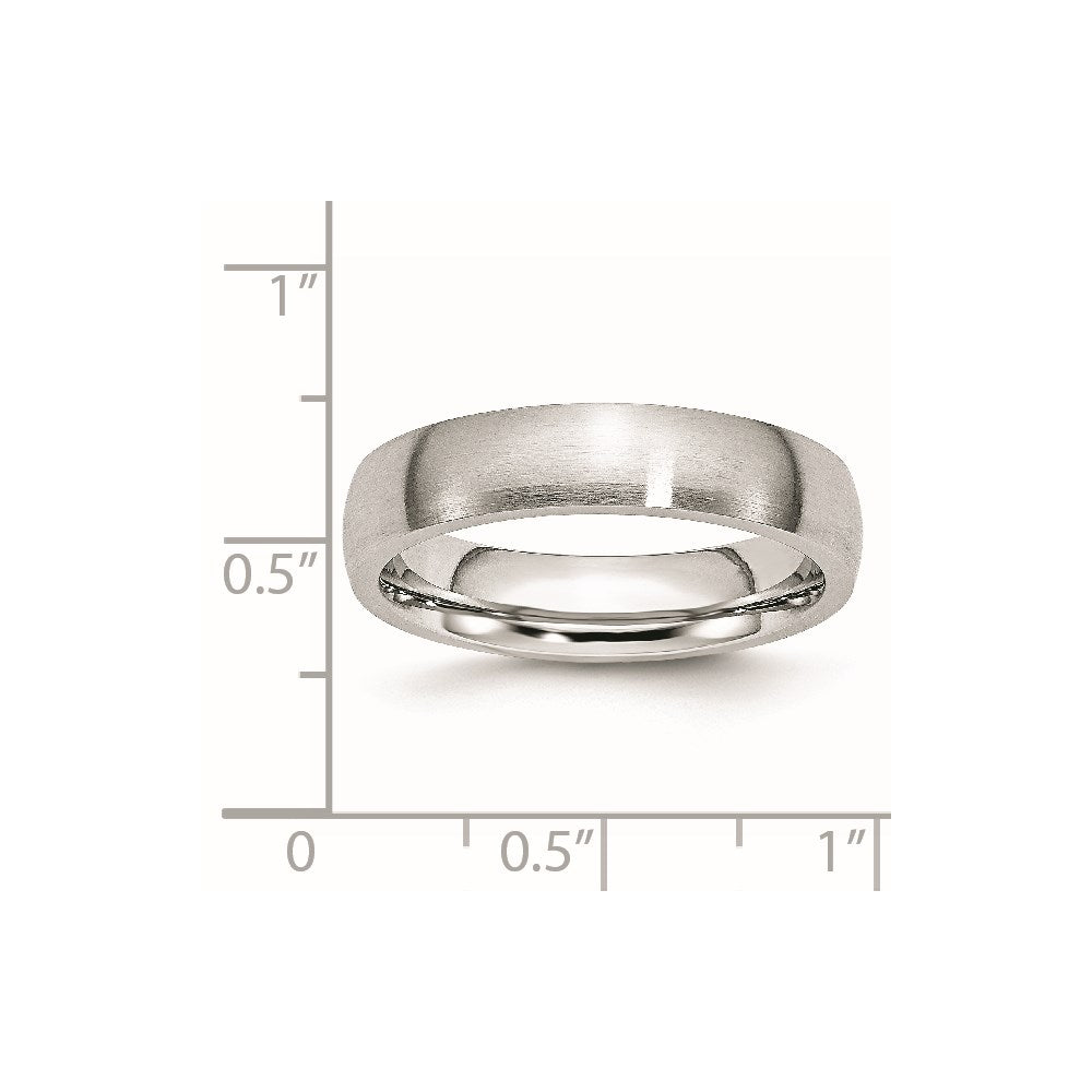Cobalt Satin 5mm Half Round Band Size - 10