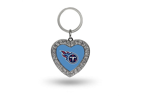 NFL Tennessee Titans Rhinestone Heart Key Ring QGC7960