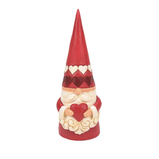 Enesco Jim Shore Heartwood Creek Red Gnome Holding Heart Figurine