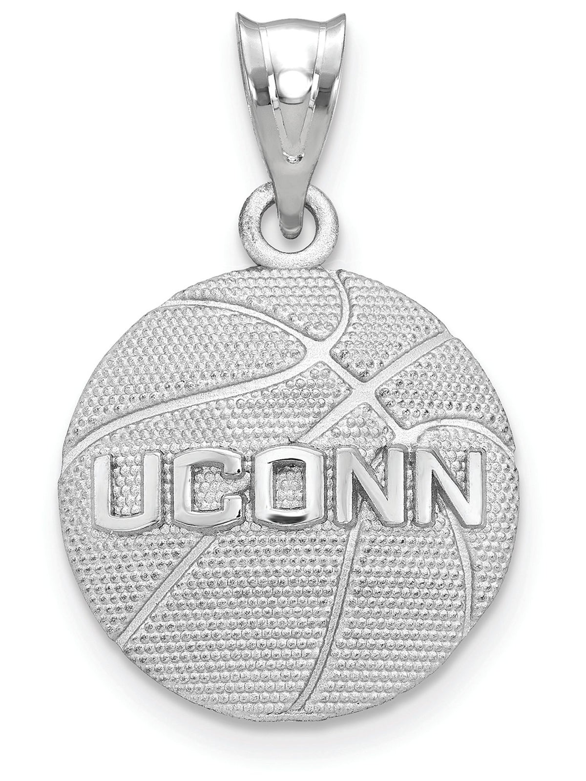 Logoart Sterling Silver the University Of Connecticut Basketball Pendant