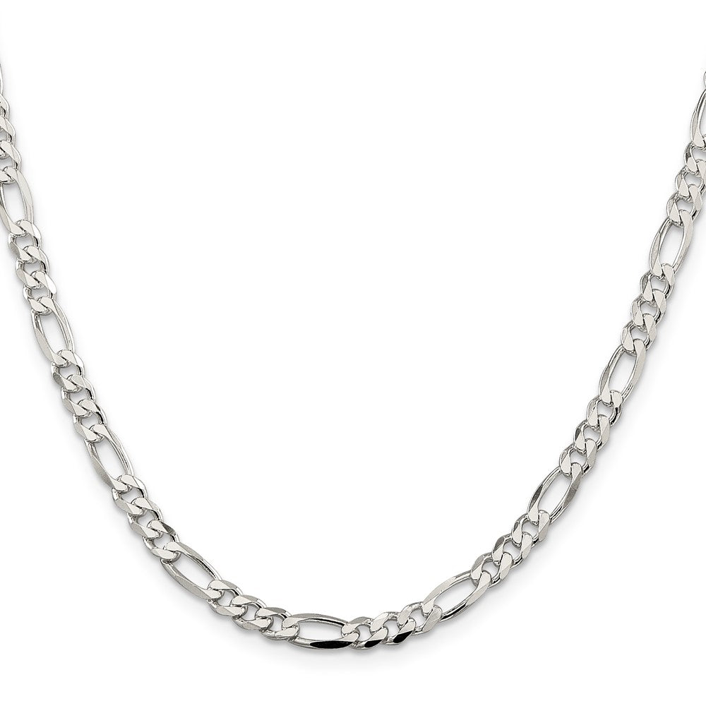 Sterling Silver 4.5mm Figaro Chain 36 Inches