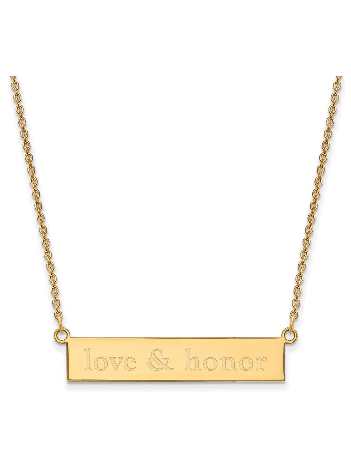 Logoart Sterling Silver Gp Miami University Small Bar Necklace