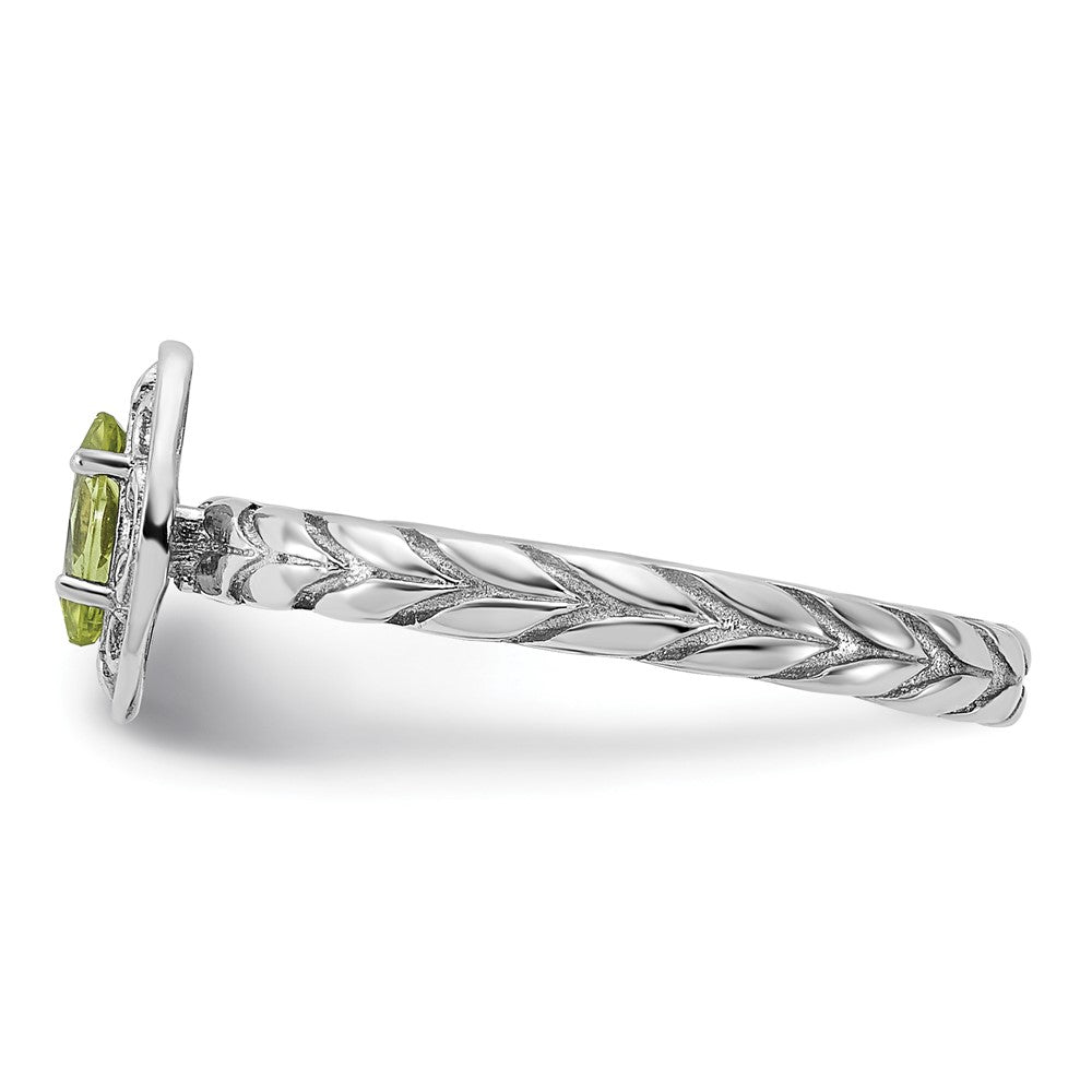Sterling Silver Stackable Expressions Peridot Ring