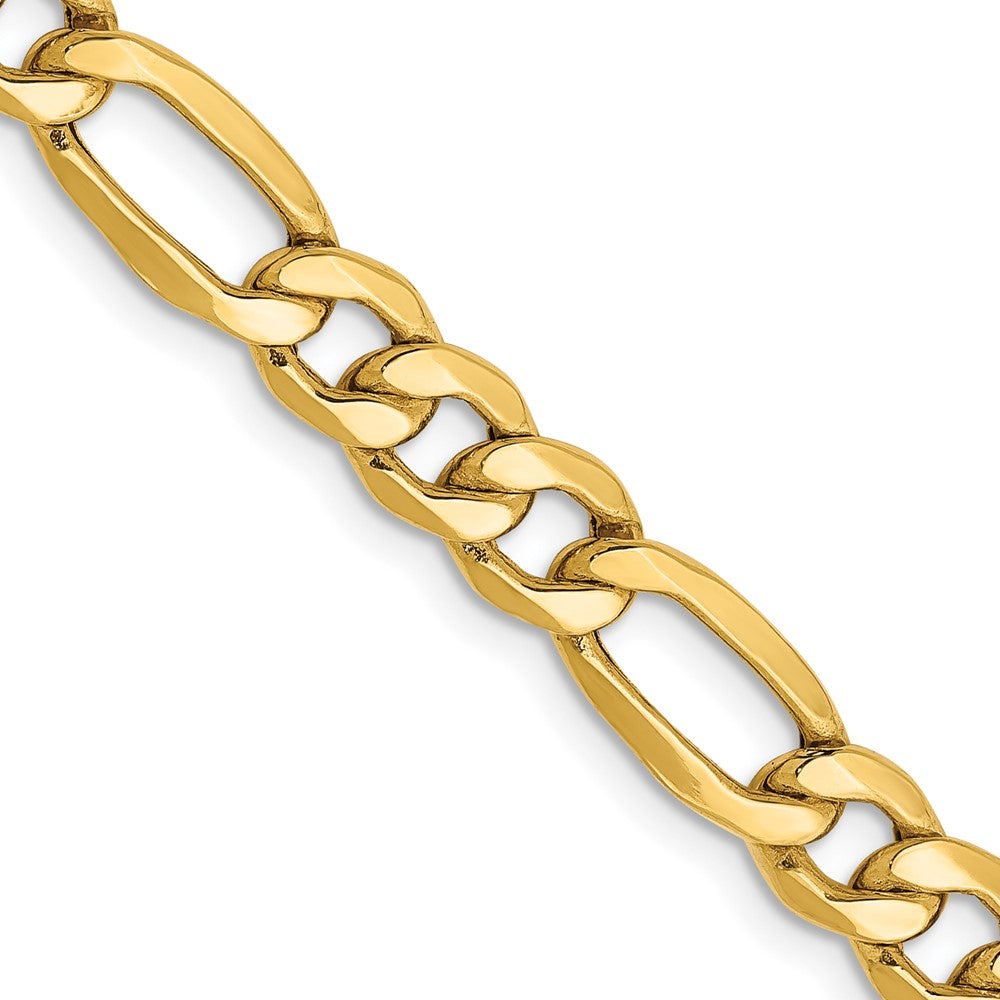 10k 6.25mm Semi-Solid Figaro Chain