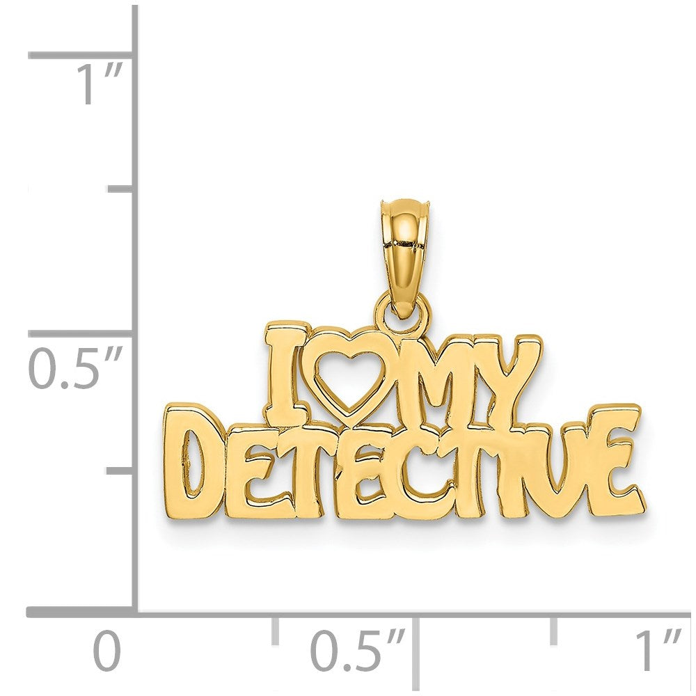14K I HEART MY DETECTIVE Charm