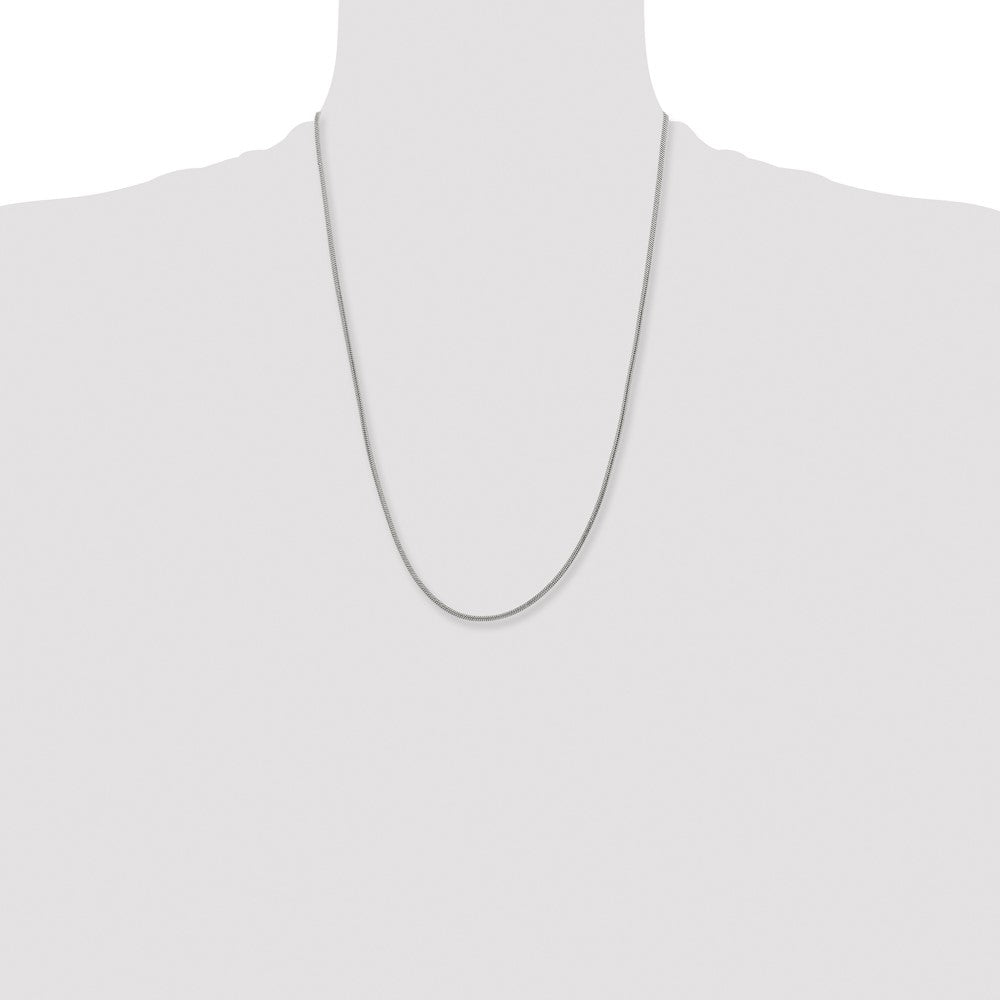 Stainless Steel Polished 2mm 24in Snake Chain
