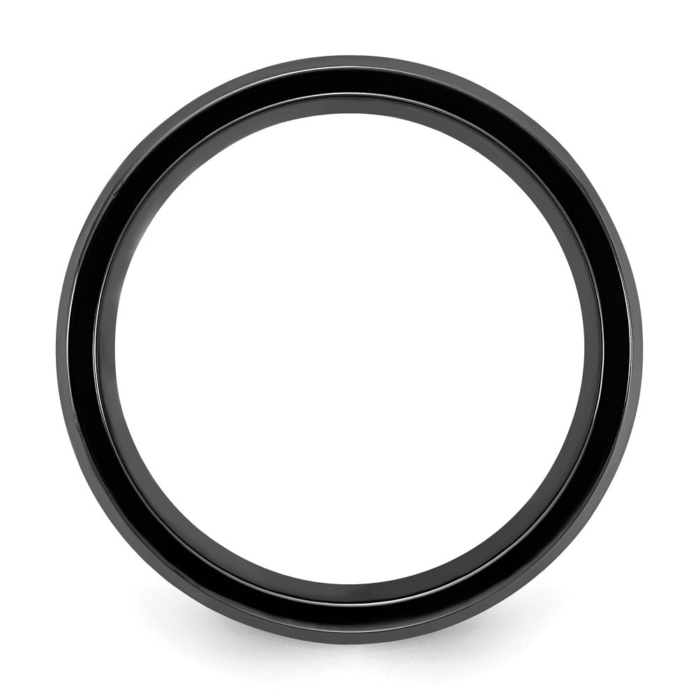 Black Zirconium Polished 8mm Band Size - 12