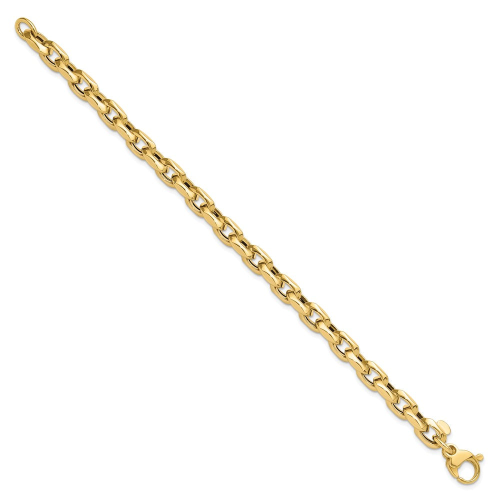 14K Polished Fancy Link Bracelet 7.5  inches