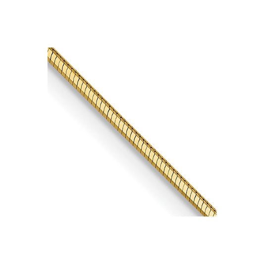 14K .8mm D/C Octagonal Snake Chain
