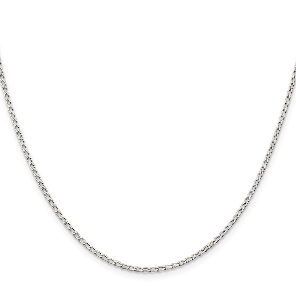 Sterling Silver 1.5mm Open Elongated Link Chain 18 Inches