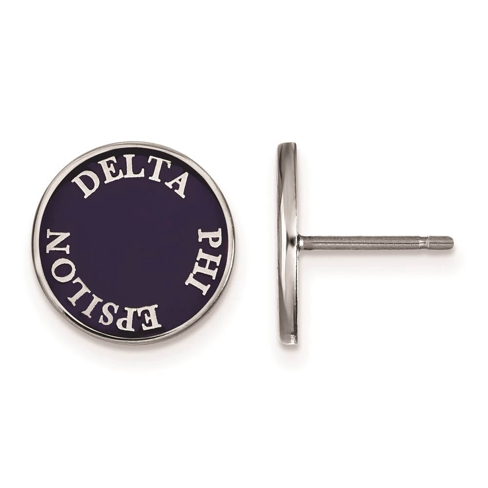 Sterling Silver Official Licensed Greek Sororities Delta Phi Epsilon (???) Enameled Post Earrings