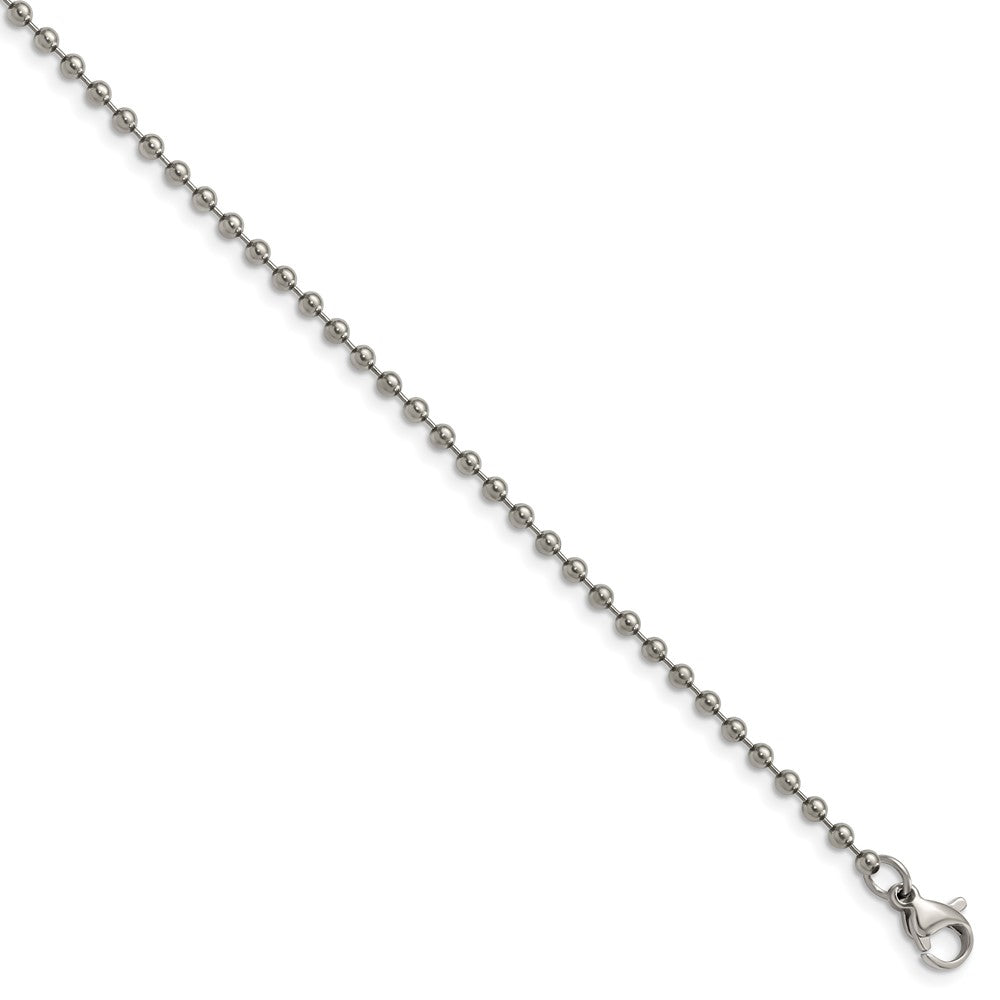 Titanium Polished 2.00mm 22in Ball Chain