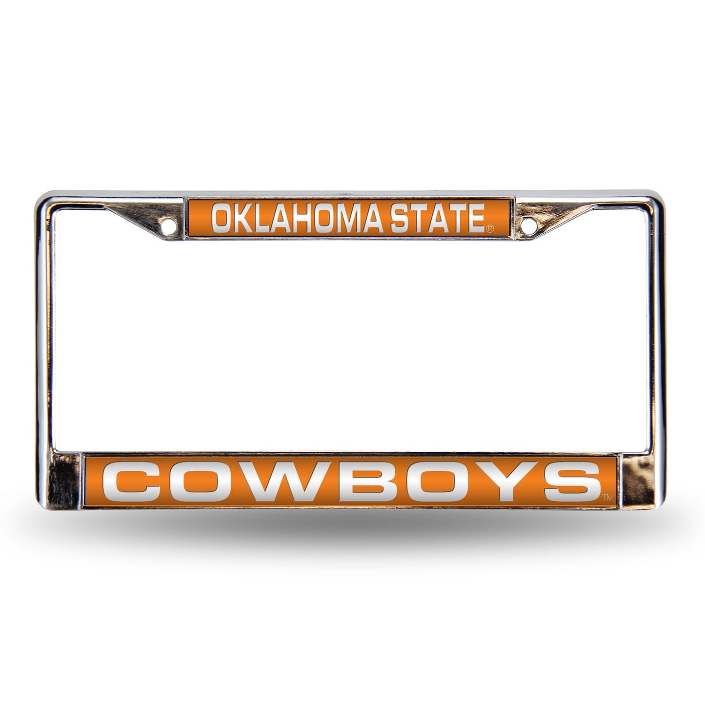 Oklahoma-St-OSU-Cowboy's Chrome Metal Laser Cut License Plate Frame