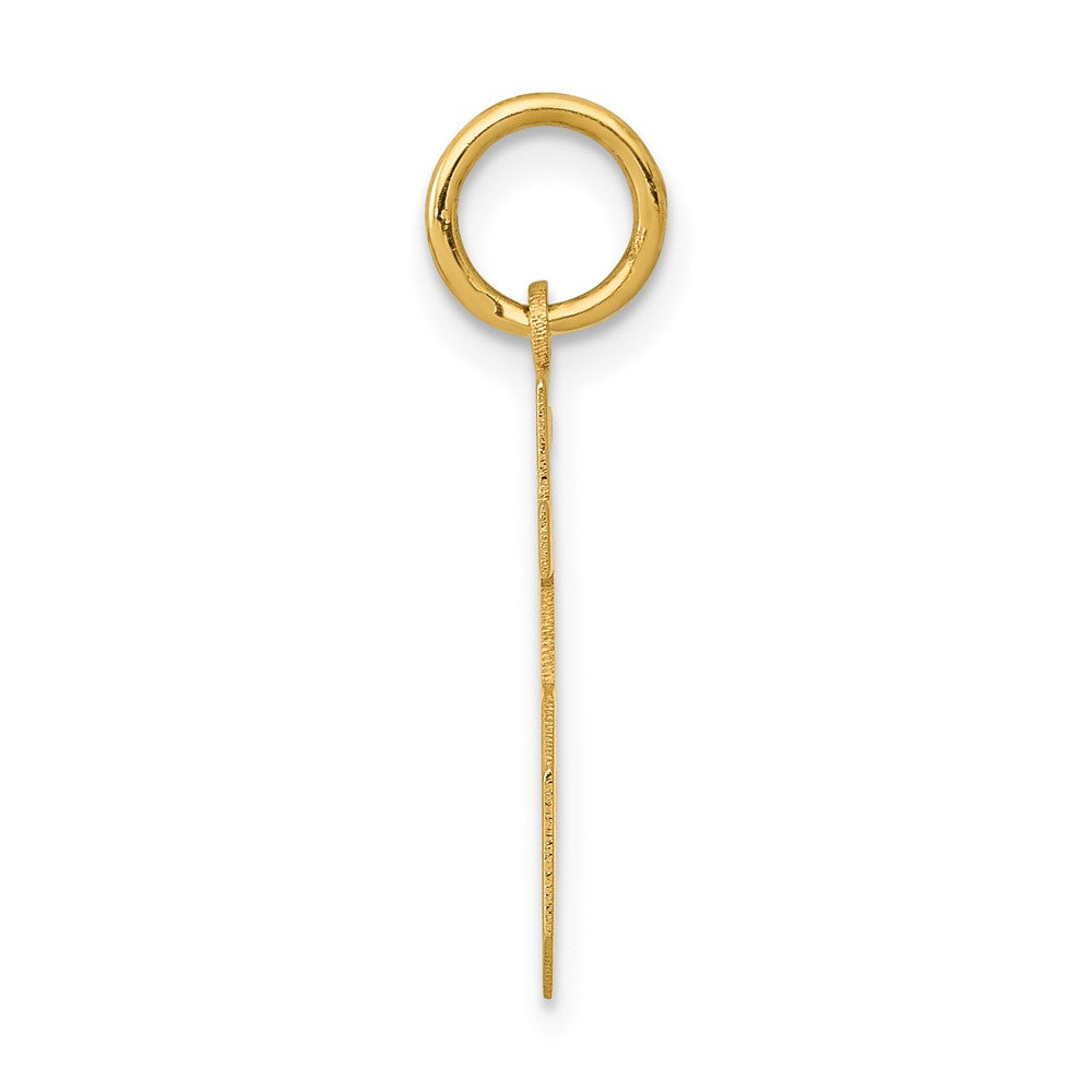 14k Small Polished Number 15 Charm