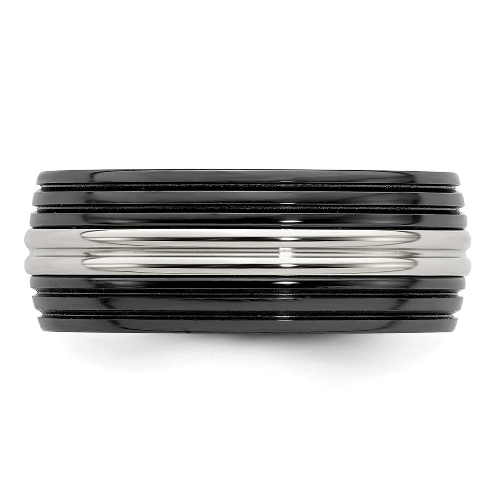Edward Mirell Black Ti & Stainless Steel Polished 9mm Band